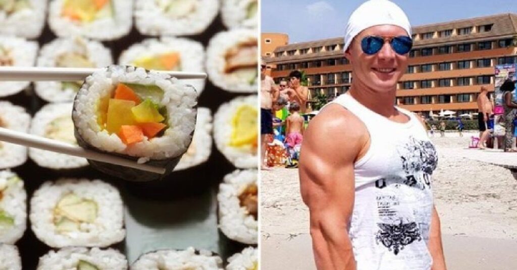 Atleta va in un ristorante, in pochi secondi si mangia 100 piatti di Sushi: Il ristoratore reagisce male