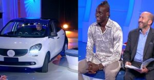 Balotelli firma il contratto di una macchina in diretta tv. Ecco a chi è rivolto il nobile gesto