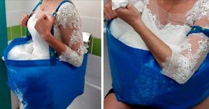 Le spose non avranno più alcun problema ad andare in bagno – basta solo una borsa Ikea