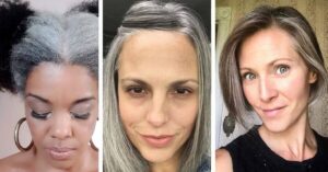 Ogni giorno ci sono sempre più donne che rinunciano alla tinta, ed ecco come appaiono i loro capelli grigi