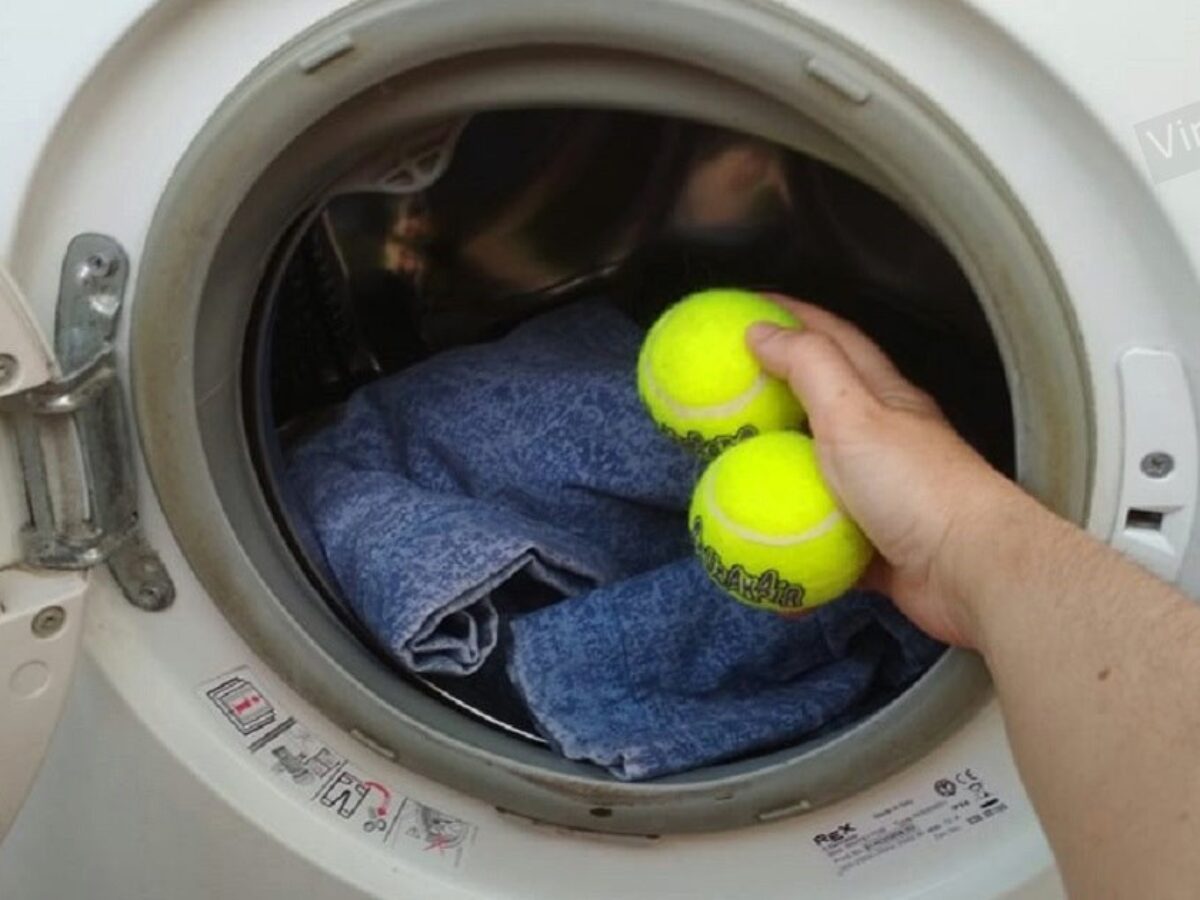palline tennis lavatrice