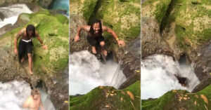 Due turisti nella giungla ‘scompaiono’ nella cascata per finire all’interno di una grotta [VIDEO]