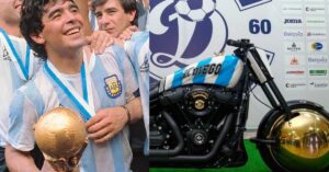La moto di Maradona “Yo soy el diego” sapete quanto vale?  E’ un Harley Davidson Fat Bob 107 molto particolare