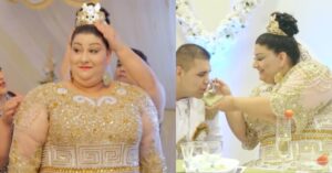Super matrimonio lussuoso: la sposa 19enne si presenta con abito bianco e oro dal prezzo stratosferico