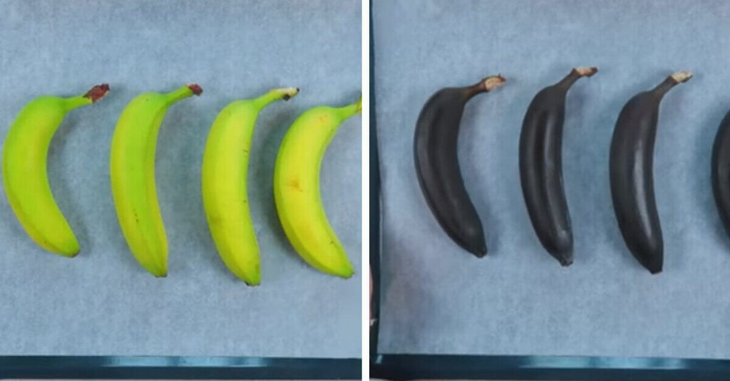 Mette le banane in forno per alcuni minuti. Conoscevi questo trucchetto? Ecco a che serve