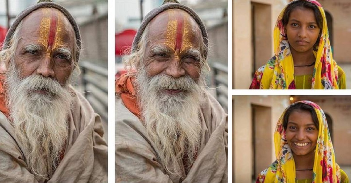 19 foto in cui un fotografo mostra degli sconosciuti prima e dopo averli fatti sorridere 19 foto in cui un fotografo mostra degli sconosciuti prima e dopo averli fatti sorridere
