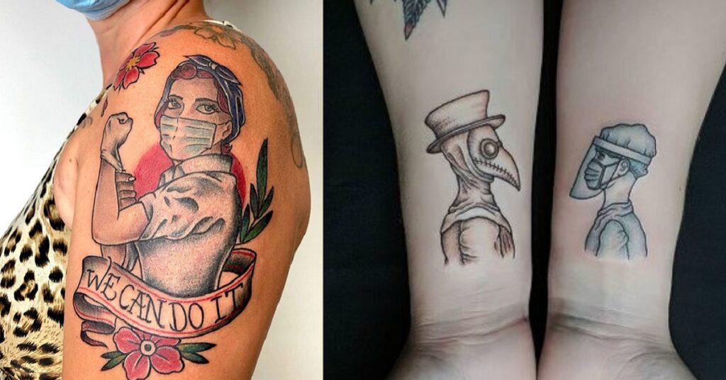 14 persone condividono i loro tatuaggi con disegni che ricordano il difficile periodo della pandemia