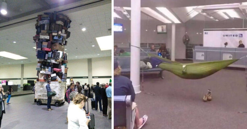 14 Foto di strane situazioni che solo in un aeroporto è possibile vedere
