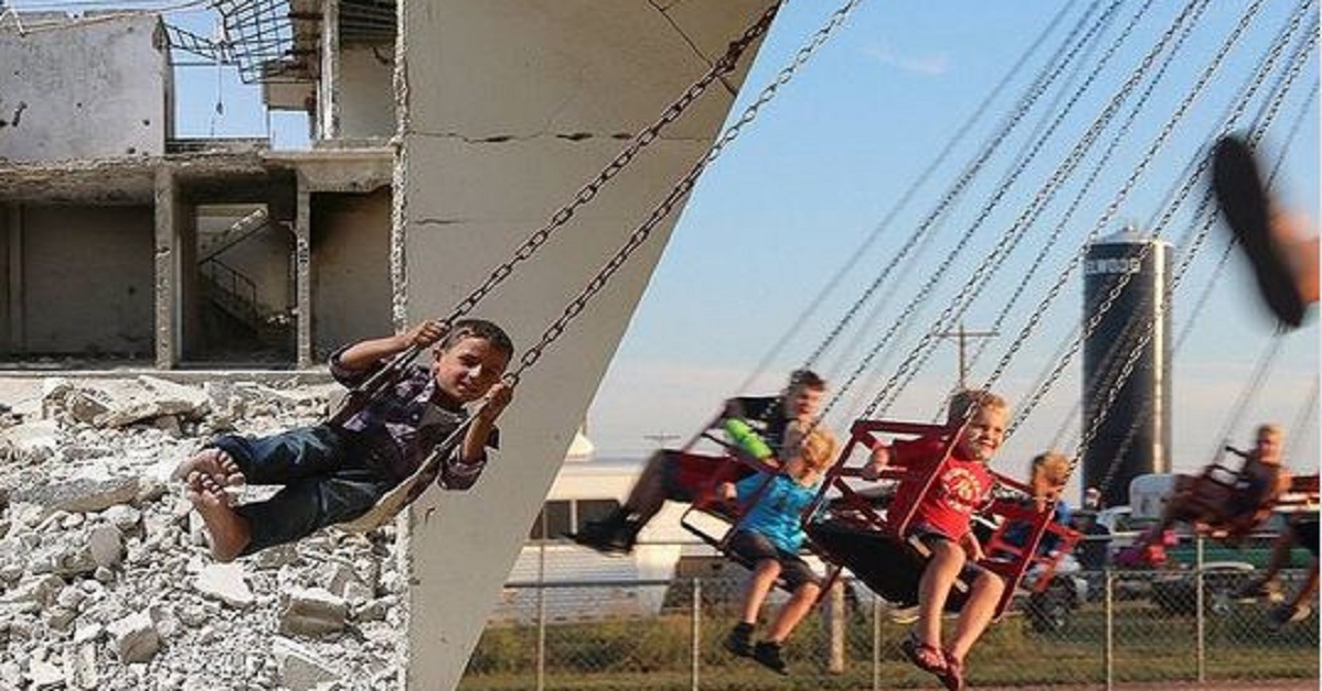 13 foto combinate da un artista che mettono in confronto il bello e il brutto del mondo 13 foto combinate da un artista che mettono in confronto il bello e il brutto del mondo