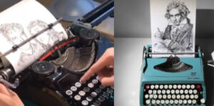 15 capolavori d’arte creati con la macchina da scrivere. C’è chi non sa scrivere neanche una frase e poi c’è lui!