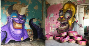 15 Graffiti realizzati in luoghi abbandonati dallo street artist della pop culture DavidL