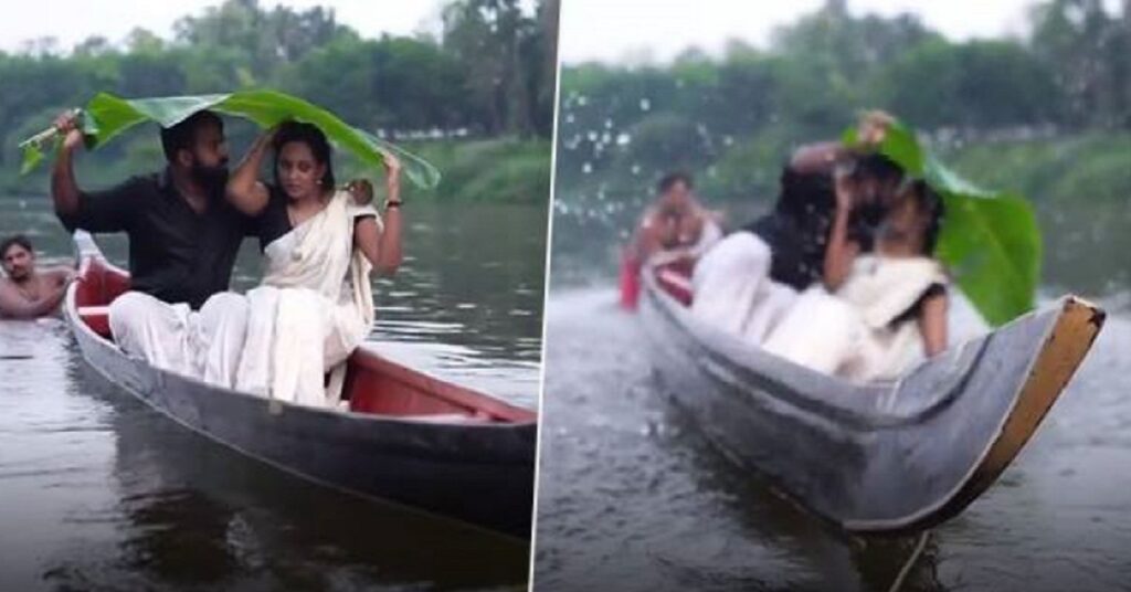 Coppia di sposi cade nel fiume durante il servizio fotografico, il video divertente ha fatto il pieno di visualizzazioni
