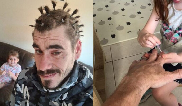 14 papà mostrano le esilaranti abilità da truccatrici delle figlie. 14 papà mostrano le esilaranti abilità da truccatrici delle figlie.