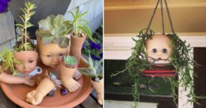 Il trend di trasformare la testa delle bambole in fioriere: 10 foto condivise su Instagram