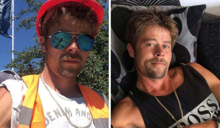 Muratore inglese sorprende tutti per la sua grande somiglianza con Brad Pitt Muratore inglese sorprende tutti per la sua grande somiglianza con Brad Pitt