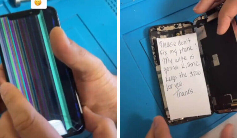 Un uomo apre un cellulare per ripararlo e quello che trova dentro diventa virale Un uomo apre un cellulare per ripararlo e quello che trova dentro diventa virale