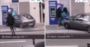 Ladri geniali si schiantano con l’auto contro un bancomat per aprirlo, la macchina si rompe e fuggono senza macchina né soldi