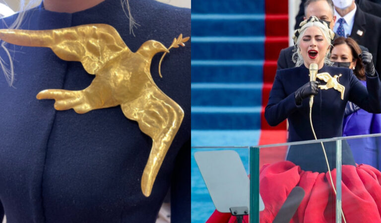 Ricordate la spilla a forma di colomba della pace indossata da Lady Gaga? Adesso è in vendita, il costo. Ricordate la spilla a forma di colomba della pace indossata da Lady Gaga? Adesso è in vendita, il costo.