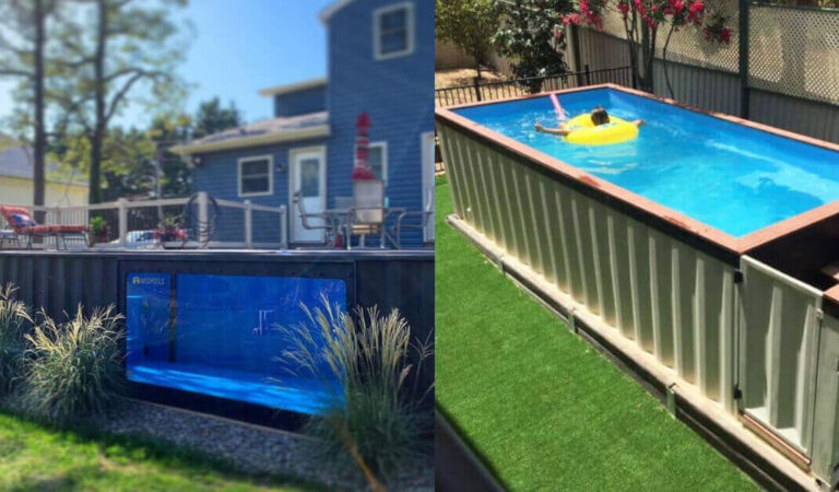 Container trasformati in piscine da giardino: 13 interessanti esempi Container trasformati in piscine da giardino: 13 interessanti esempi