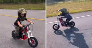 Il bambino di 2 anni che crea scalpore sul web per essere un motociclista esperto
