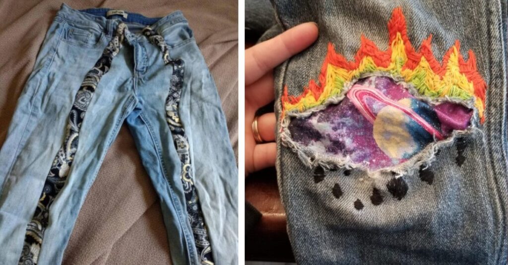 19 persone soddisfatte che hanno riparato i loro vestiti con grande creatività e hanno condiviso le foto