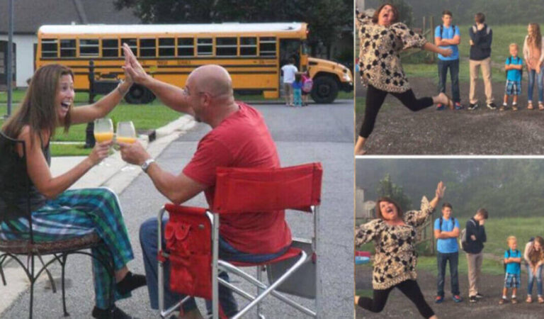19 foto divertenti di genitori che festeggiano il rientro a scuola dei loro figli 19 foto divertenti di genitori che festeggiano il rientro a scuola dei loro figli