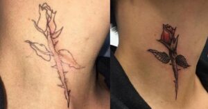 18 cicatrici che i tatuatori hanno trasformato magnificamente