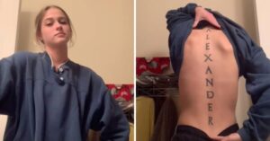 La ragazza si è fatta tatuare il nome del suo ragazzo sulla schiena e si sono lasciati una settimana dopo