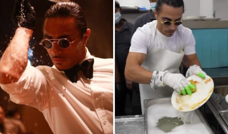 Lo chef turco ‘Salt Bae’ dimostra come lavare i piatti “come un diamante” (VIDEO)