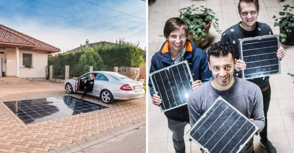 Ungheresi creano un pavimento solare realizzato con bottiglie riciclate che genera energia tutto l’anno