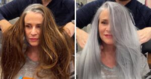 Questo parrucchiere sta aiutando tante donne ad abbracciare i loro capelli grigi naturali: 10 Foto