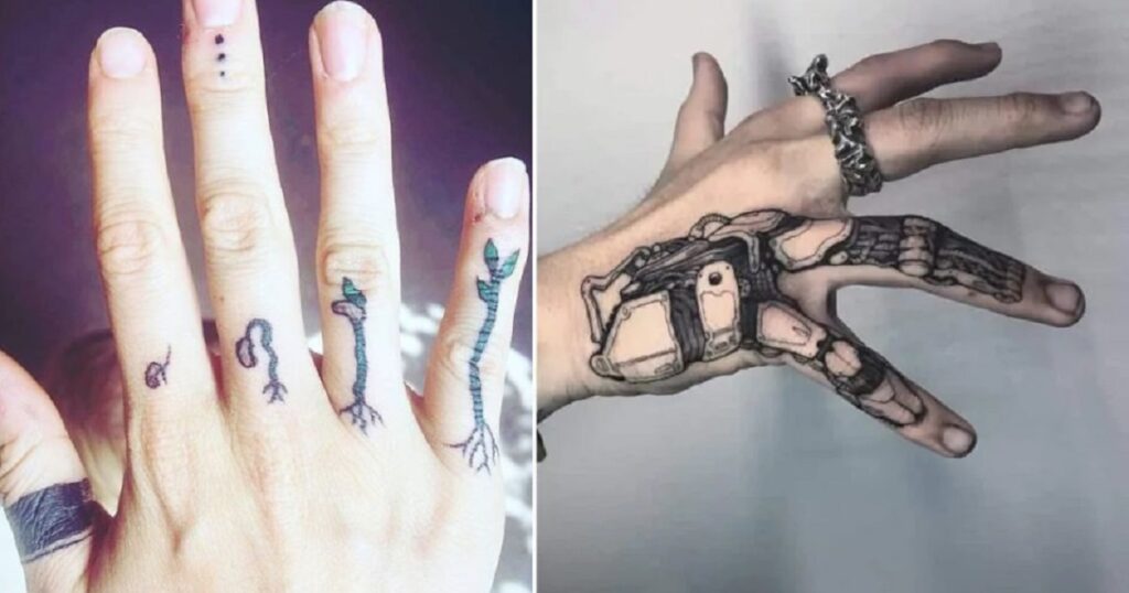 17 Tatuaggi per le mani dallo stile insolito e non tradizionale