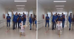 Dopo 232 trattamenti chemioterapici, una bambina di 4 anni batte il cancro e si emoziona quando cantano “Let It Go” [VIDEO]