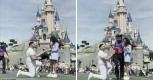 L’uomo fa la proposta alla fidanzata a Disneyland, ma l’addetto ai lavori si oppone