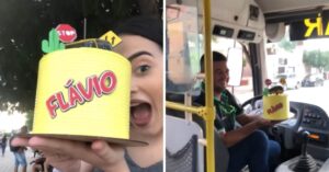 La studentessa regala una torta e canta gli auguri di buon compleanno all’autista dell’autobus che la porta ogni giorno al college