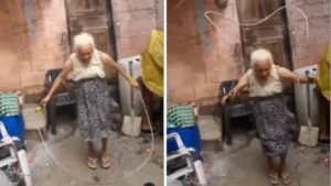 Il video della nonna che salta con la corda piena di vitalità conquista il web
