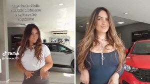 La bella commessa di auto apre TikTok per conquistare clienti e aumentare le vendite