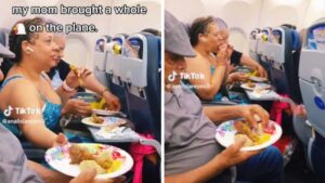 Ha portato pollo fritto e patate in aereo, in modo che la sua famiglia non soffrisse la fame