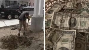 L’uomo scopre una mazzetta di denaro risalente alla grande depressione mentre scava il suo prato