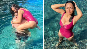 Salma Hayek si è mostrata in bikini mentre si godeva la compagnia del marito. Lei è innamorata
