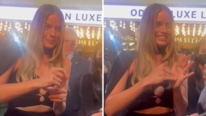 Margot Robbie incontra un suo fan sordo e si emoziona a parlare con lui con la lingua dei segni