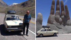 Un pensionato di 67 anni ha viaggiato attraverso il Sud America con la sua auto modello ’76 ed è tornato a casa felice