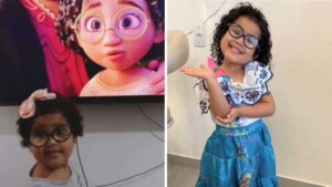 Una bambina di 2 anni che assomiglia esattamente a Mirabel di “Encanto” pensa emozionata di essere nel film