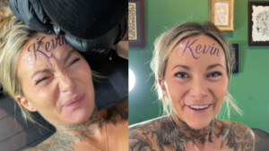Si tatua il nome del suo ragazzo sulla fronte: Il tatuaggio di Ana Stanskovsky divide il Web