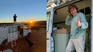 Giovane si costruisce un furgone camperizzato per intraprendere una vita libera e nomade