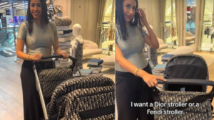 L’influencer di Dubai sposata con un miliardario, mostra il passeggino Dior scatenando nuove polemiche social