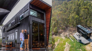 Costruiscono una mini casa dei sogni trasformando un terreno abbandonato in un rifugio ultramoderno