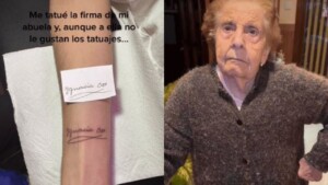 Nipote si tatua la firma della nonna sul braccio: la reazione della donna conquista tutti