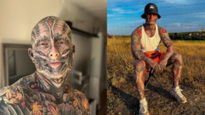 Ha coperto il 95% del suo corpo con tatuaggi, sui social ha mostrato com’era prima: ecco la sua trasformazione